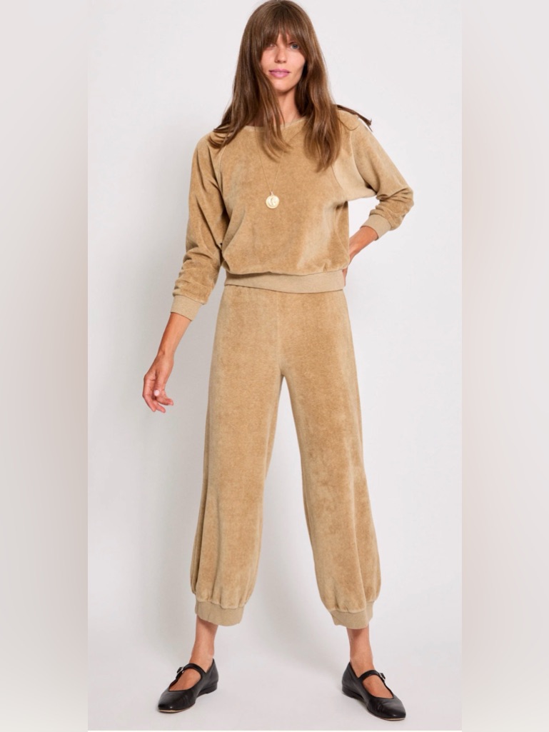 Nwot Stella Mccartney Velour Jogger Pants Sz 30 Beige Luxury Lounge Pants